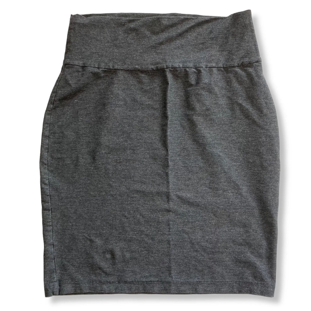 Eileen Fisher Stretchy Heather Grey Pencil Skirt Size Medium